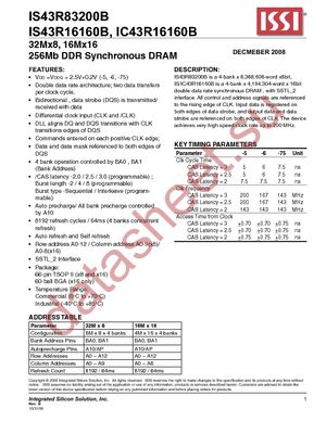 IS43R83200B-5TL-TR datasheet  
